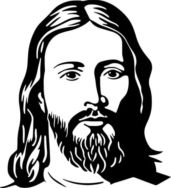 Jesus Vektor Illustration Isolerad Bakgrund Svg — Stock vektor