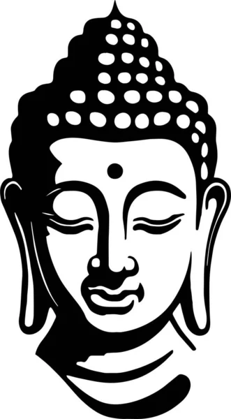 Ilustrasi Vektor Kepala Buddha Svg - Stok Vektor