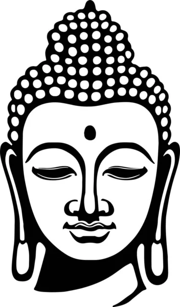 Buddha Head Vector Illustration Svg — Stockvektor