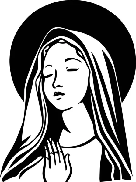 Векторная Иллюстрация Девы Марии Svg — стоковый вектор