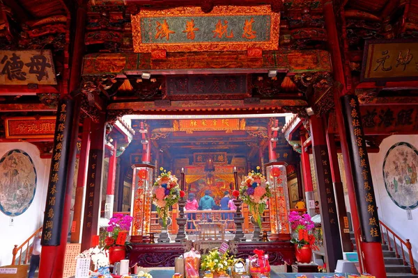 Templo Tainan Grand Mazu Colorido Tradicional Lugar Culto Del Siglo —  Fotos de Stock