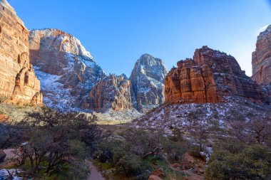 Scenic view of mountains in Zion national park, Springdale, Utah, USA clipart