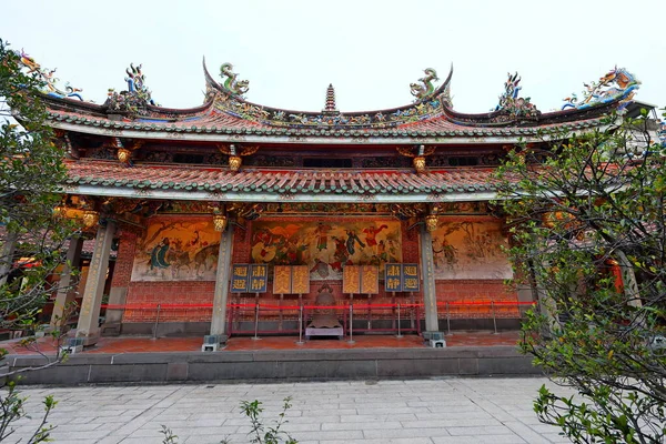 Świątynia Longdong Baoan Ukończona 1831 Roku Poświęcona Bao Sheng Tajpej — Zdjęcie stockowe