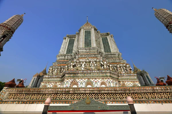 Wat Arun Ratchawararam Ratchawaramahawihan Nebo Chrám Úsvitu Okrese Bangkok Yai — Stock fotografie