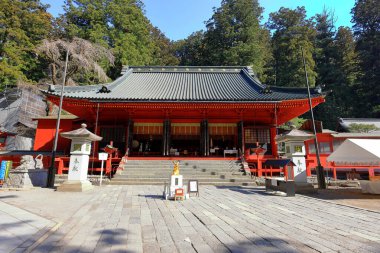 Nikko Futarasan jinja (8. yüzyıldan kalma Shinto türbesi) Japonya 'nın Nikko kentinde.