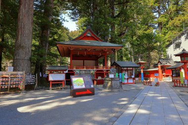 Nikko Futarasan jinja (8. yüzyıldan kalma Shinto türbesi) Japonya 'nın Nikko kentinde.