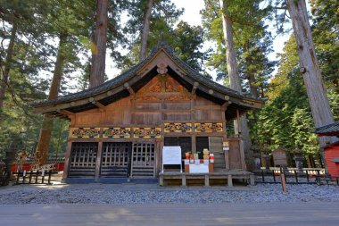 Toshogu Tapınağı (17. yüzyılda Japonya 'nın Nikko kentindeki ilk Shogun ve renkli binaların onuruna yapılan türbe).