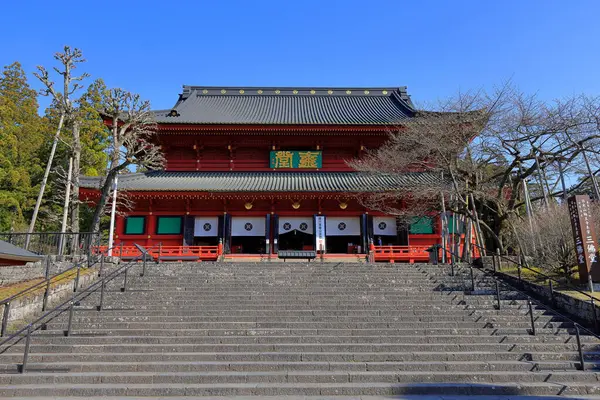 Tempio Nikkozan Rinnoji Complesso Buddista Con Una Rinomata Sala Legno — Foto Stock