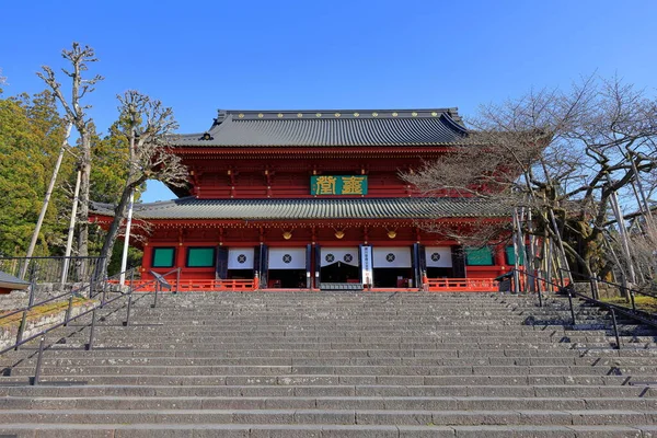 日本Nikko的Nikkozan Rinnoji寺 带有著名木制大厅的佛教建筑群 — 图库照片