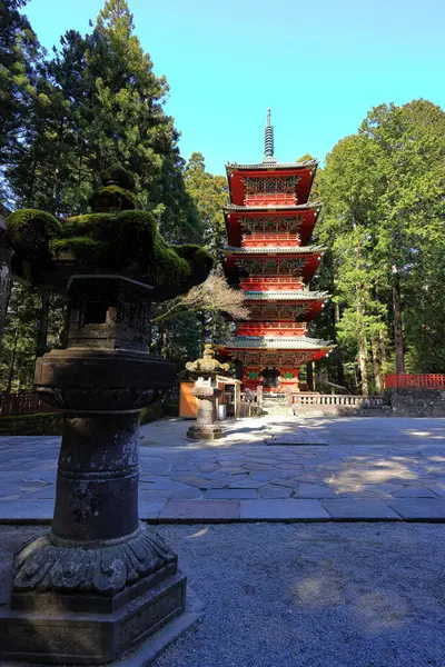 Santuário Toshogu Santuário Século Xvii Que Homenageia Primeiro Shogun Apresenta — Fotografia de Stock