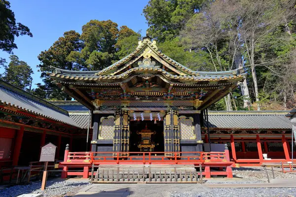 Svatyně Tošogu Svatyně Století Uctívající Prvního Šóguna Barevnými Budovami Japonském — Stock fotografie