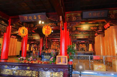 Güzel Taoist tapınağı (Dali tapınağı) Toucheng Kasabası, Tayvan 'da tarihi bir patikanın başlangıcında.