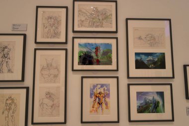  Aomori Sanat Müzesi 'nde Hideaki Anno sergisi, Aomori, Japonya' da çağdaş sergi sanatı