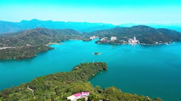 Sun Moon Lake National Scenic Área Yuchi Township Condado Nantou — Vídeos de Stock