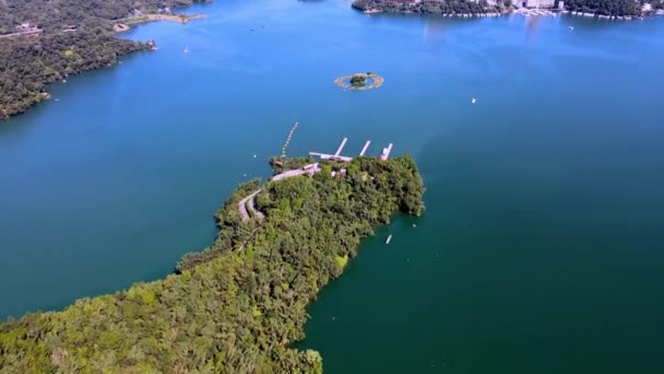 Sun Moon Lake National Scenic Área Yuchi Township Condado Nantou — Vídeo de stock