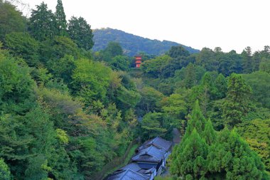  Kiyomizu-dera tapınağı, Kiyomizu 'da bir Budist Tapınağı, Higashiyama Kyoto Japonya