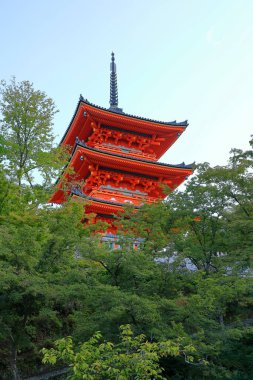  Kiyomizu-dera tapınağı, Kiyomizu 'da bir Budist Tapınağı, Higashiyama Kyoto Japonya