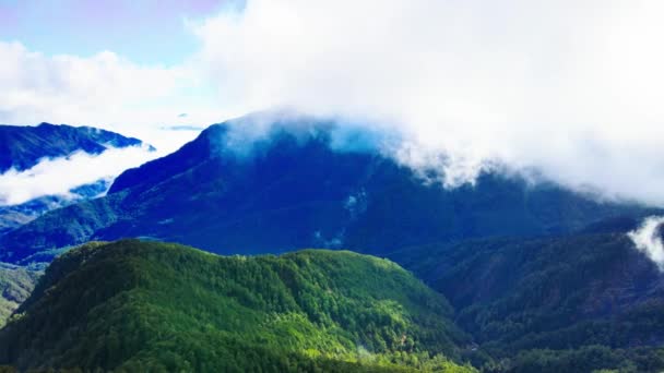 Piękny Widok Krajobraz Górski Hehuanshan National Forest Recreation Area Nantou — Wideo stockowe