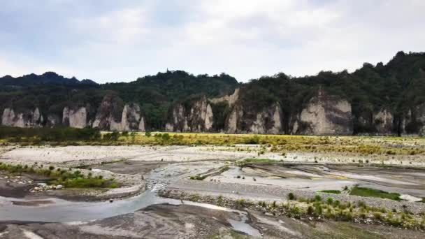 Panoramiczny Little Huangshan Xiaohuangshanand Wraz Beinan Creek Taitung Tajwan — Wideo stockowe