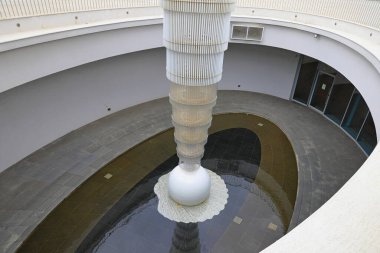 Taoyuan Tayvan 'da balık pazarı ve balıkçılık alanı olan Yongan Balıkçılık Limanı dinlenme alanı.