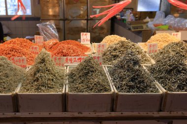 Taoyuan Tayvan 'daki Yongan Balıkçılık Limanı' nda Yongan balık pazarı.