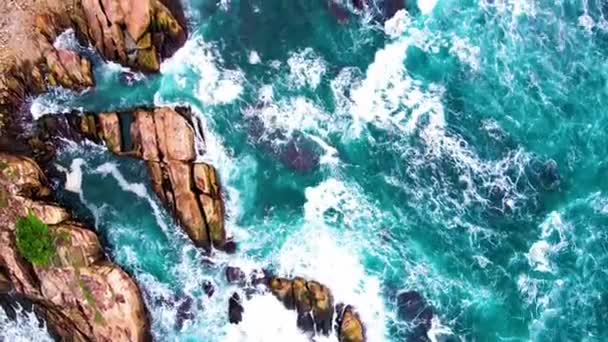 台北市北東海岸国家風景区の海岸岩層 — ストック動画