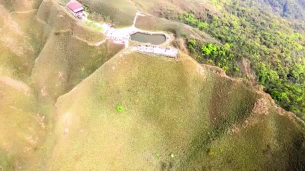 Famous Matcha Green Tea Mountain Shengmu Hiking Trail Marian Hiking — Αρχείο Βίντεο