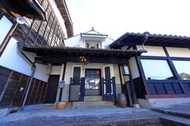 Tsumago-juku, Japonya 'nın Nagiso, Kiso Bölgesi, Nagano, Japonya' daki feodal bir güzergah üzerinde Rustik bir durak.