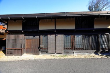 Magome-juku (Nakasendo), Magome, Nakatsugawa, Gifu, Japonya 'daki feodal bir rotada Rustik bir durak.