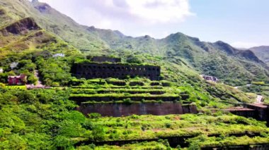 Taipei Tayvan 'da popüler bir turizm merkezi olan Jinguashi ve Jiufen bölgesinin manzarası