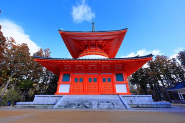 Kongobu-ji Danjo Garan bölgesindeki tapınak, Koyasan, Koya, Ito Bölgesi, Wakayama, Japonya 'daki tarihi Budist tapınağı kompleksi.