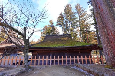 Kongobu-ji Danjo Garan bölgesindeki tapınak, Koyasan, Koya, Ito Bölgesi, Wakayama, Japonya 'daki tarihi Budist tapınağı kompleksi.