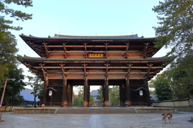 Japonya 'nın Zoshicho, Nara, Japonya' daki en büyük bronz Buda heykellerinden birine sahip bir Budist tapınağı.