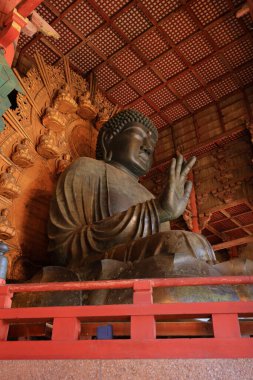 Japonya 'nın Zoshicho, Nara, Japonya' daki en büyük bronz Buda heykellerinden birine sahip bir Budist tapınağı.