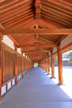 Horyu-ji, dünyanın en eski ahşap binaları Horyuji, Sannai, Ikaruga, Ikoma, Nara, Japonya 'daki Budist tapınağı. 