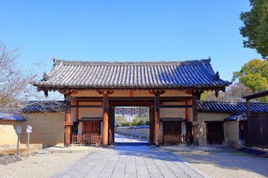 Horyu-ji, dünyanın en eski ahşap binaları Horyuji, Sannai, Ikaruga, Ikoma, Nara, Japonya 'daki Budist tapınağı. 