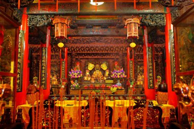  Songshan Ciyou Temple with ornate architectural details, Taoist and Buddhist at Bade Road, Songshan District, Taipei, Taiwan clipart