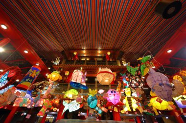  Songshan Ciyou Temple with ornate architectural details, Taoist and Buddhist at Bade Road, Songshan District, Taipei, Taiwan clipart