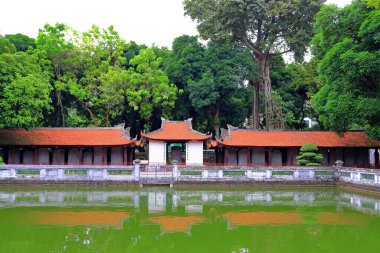 Temple Of Literature (Van Mieu Quoc Tu Giam), a Confucian temple with shrines and front gate at Van Mieu, Dong Da, Ha Noi, Vietnam clipart