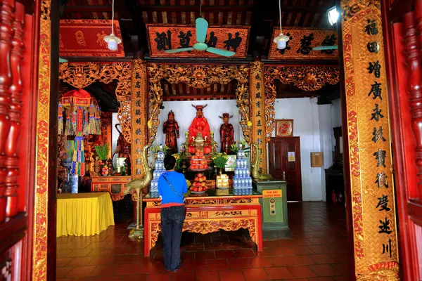 stock image Tran Quoc Pagoda (Chua Tran Quoc), a Buddhist temple with numerous shrines at Thanh Nien, Yen Phu, Tay Ho, Ha Noi, Vietnam