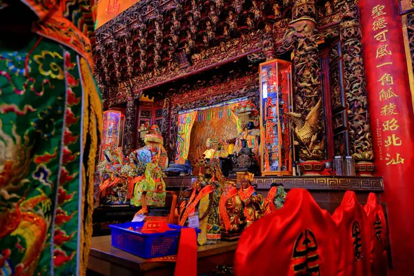 stock image Orthodox Luermen Shengmu Temple, Chinese-style temple dating from 1661 at  Chengan Rd, Annan District, Tainan, Taiwan