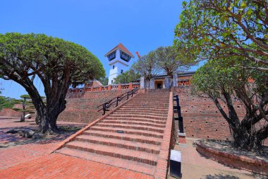 Anping Eski Kalesi, 17. yüzyıl kalesi. Hollanda Doğu Hindistan Şirketi tarafından Guosheng Bulvarı, Anping Bölgesi, Tainan, Tayvan 'da inşa edildi.