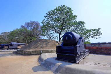 Eternal Golden Castle, Ruins of a defensive castle built during the 1870s at Gwangju Rd, Anping District, Tainan, Taiwan clipart