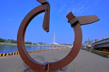 Büyük Liman Köprüsü (Dagang Köprüsü) Yancheng Bölgesi, Kaohsiung Şehri, Tayvan