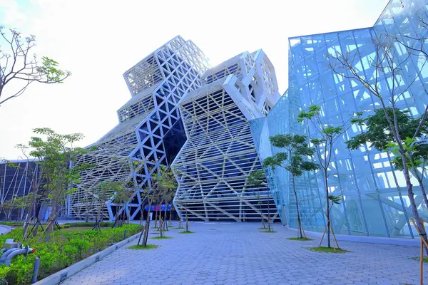 stock image Kaohsiung Music Center (Coral Zone) at Haibian Rd, Lingya District, Kaohsiung City, Taiwan