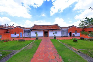 Wufeng Lin aile bahçesi Wufeng Bölgesi, Taichung, Tayvan 'da zarif bir konak ve klasik Çin bahçe mimarisi.