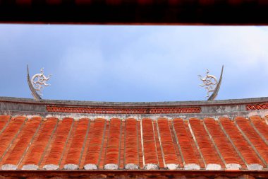 Wufeng Lin aile bahçesi Wufeng Bölgesi, Taichung, Tayvan 'da zarif bir konak ve klasik Çin bahçe mimarisi.