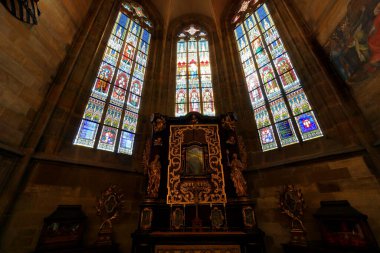 Saint Vitus Katedrali (Katedrala sv. Prag Şatosu, Prag Çekçe (Prazsky Hrad, Praha, Çek Cumhuriyeti))
