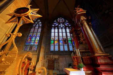 Saint Vitus Katedrali (Katedrala sv. Prag Şatosu, Prag Çekçe (Prazsky Hrad, Praha, Çek Cumhuriyeti))