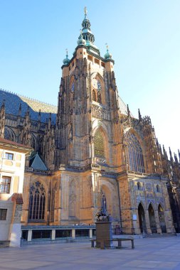 Saint Vitus Cathedral (Katedrala sv. Vita) located in Prague Castle, Prague Czech (Prazsky hrad, Praha, Czechia) clipart